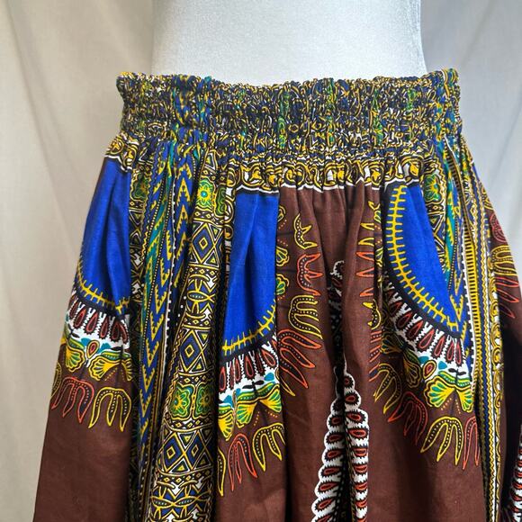 Rainbow Maxi Skirt Women’s One Size Bohemian Lagenlook Multicolored Cotton - Picture 3 of 9